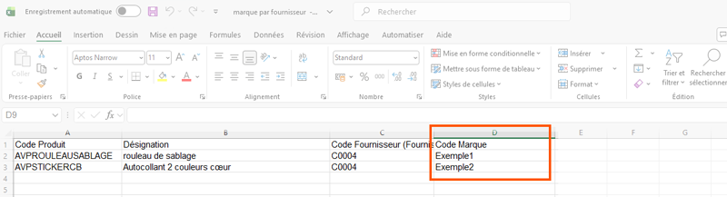 exemple fichier marques produits