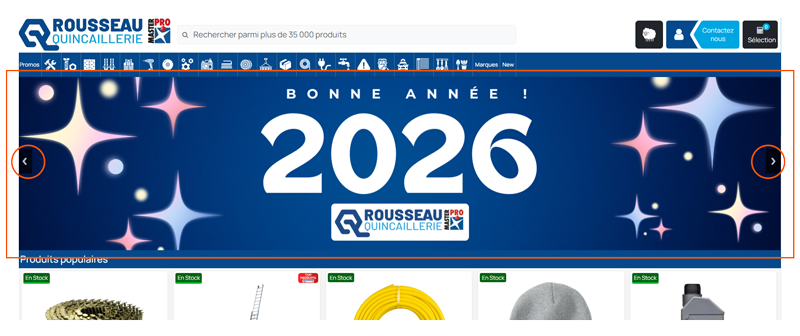 Slider sur le site