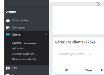liste client