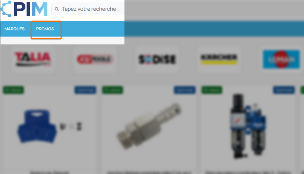 Visuels promotions sur PIM