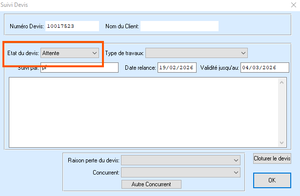 Devis sur site